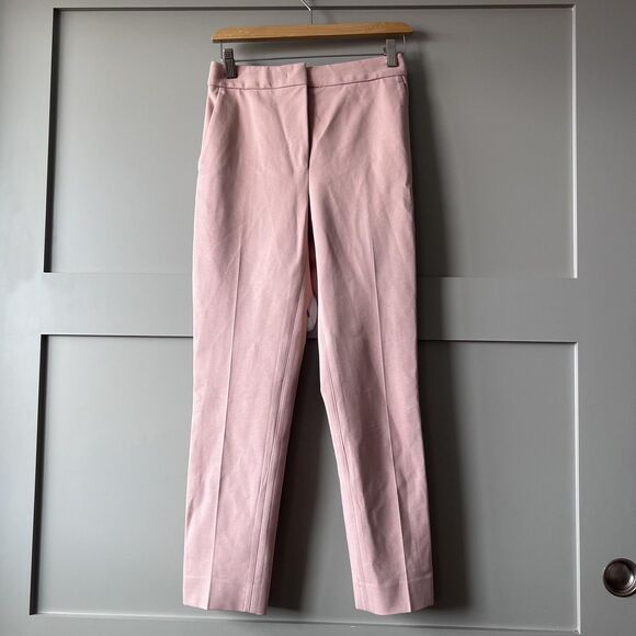 MaxMara Pants Women Small 26" Waist Pink Cropped Straight Dress Ankle Trousers - Picture 1 of 15
